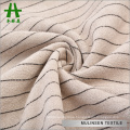 Mulinsen Textile Plain Dyed Jacquard Suede Fabric with Stripe for Apparel